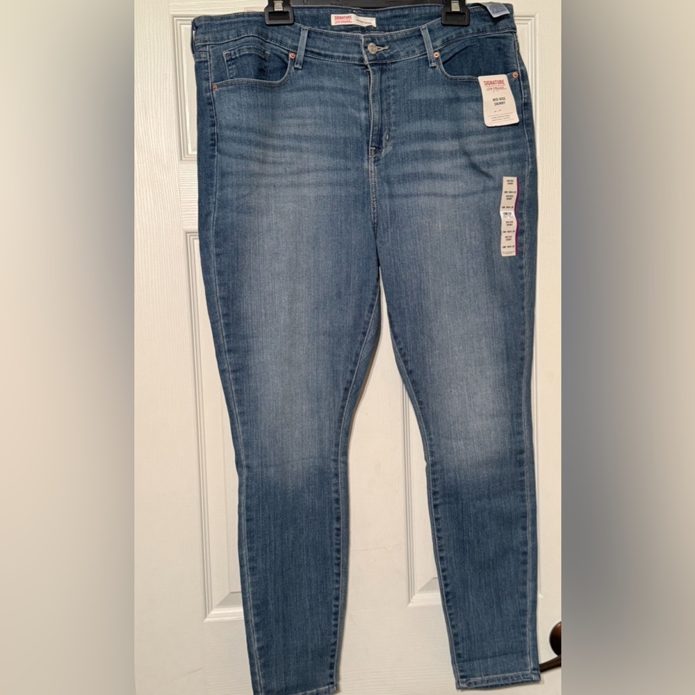 Levi Strauss Mid-rise Signature Skinny Jeans 18W 34-30